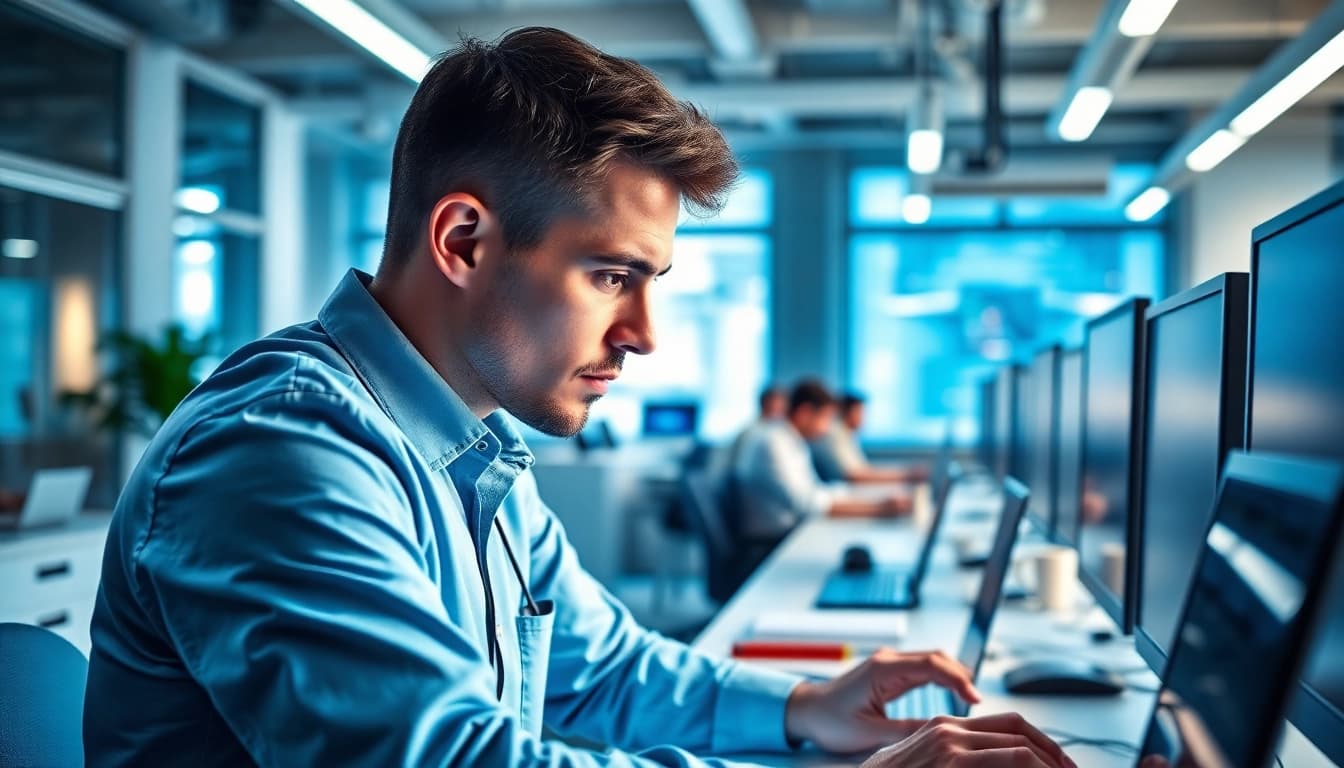 Find reliable msp companies near me providing expert IT services in a professional office setting.
