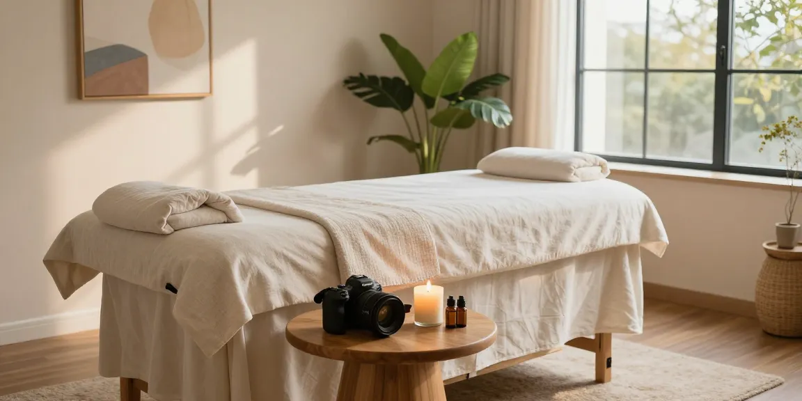 Indulge in peaceful 인계동출장마사지 ambiance with therapeutic room setup.