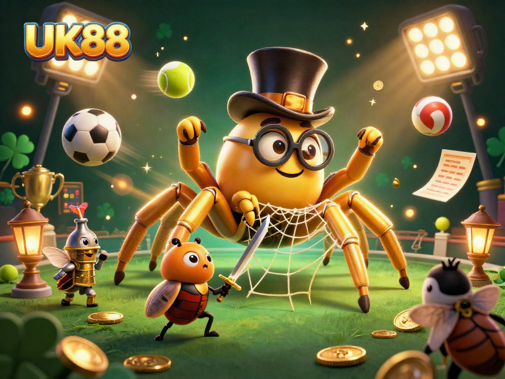 Engage in thrilling betting adventures at UK88 with the giant tarantula weaving dreams.