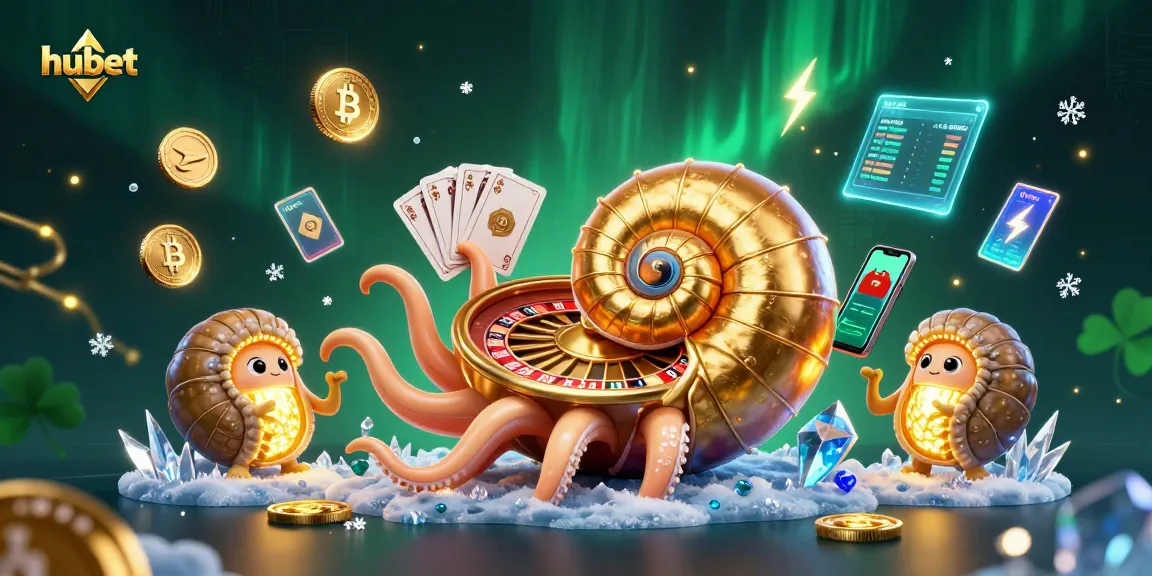 Experience the excitement of hubet with winning cards, vibrant 3D coins, and dynamic casino elements.