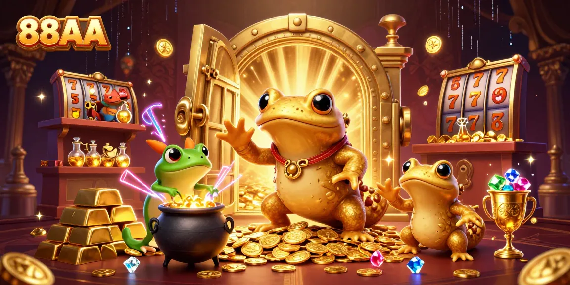 88AA: Experience the thrill of casino magic with golden characters and dynamic gaming elements.