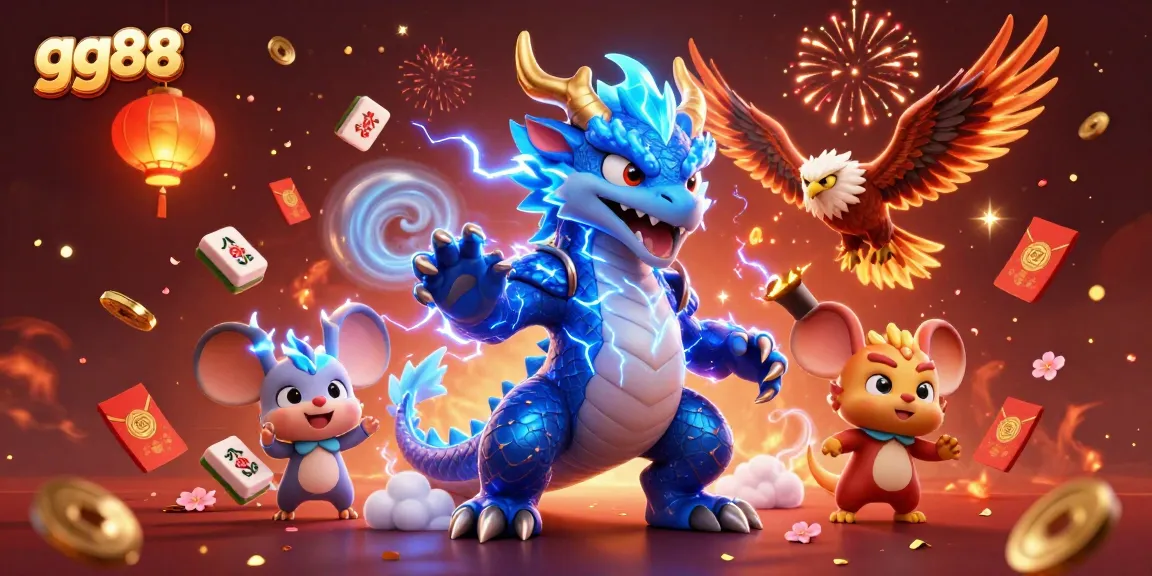 Experience the excitement of gg88 as you spin slots with vibrant characters in a dynamic casino scene.